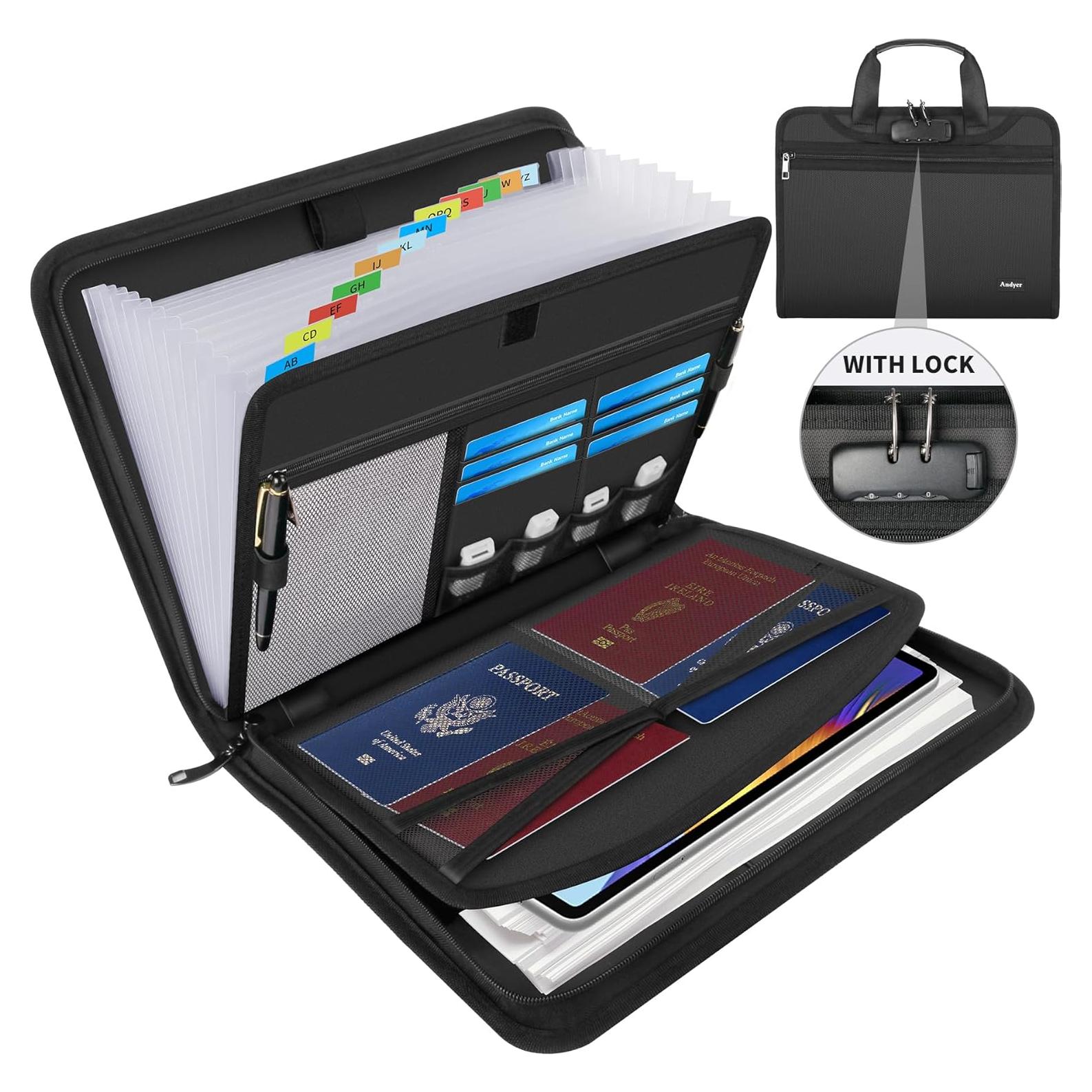 Organizador de Archivos Acordeón Andyer Ignífugo 13 Bolsillos A4