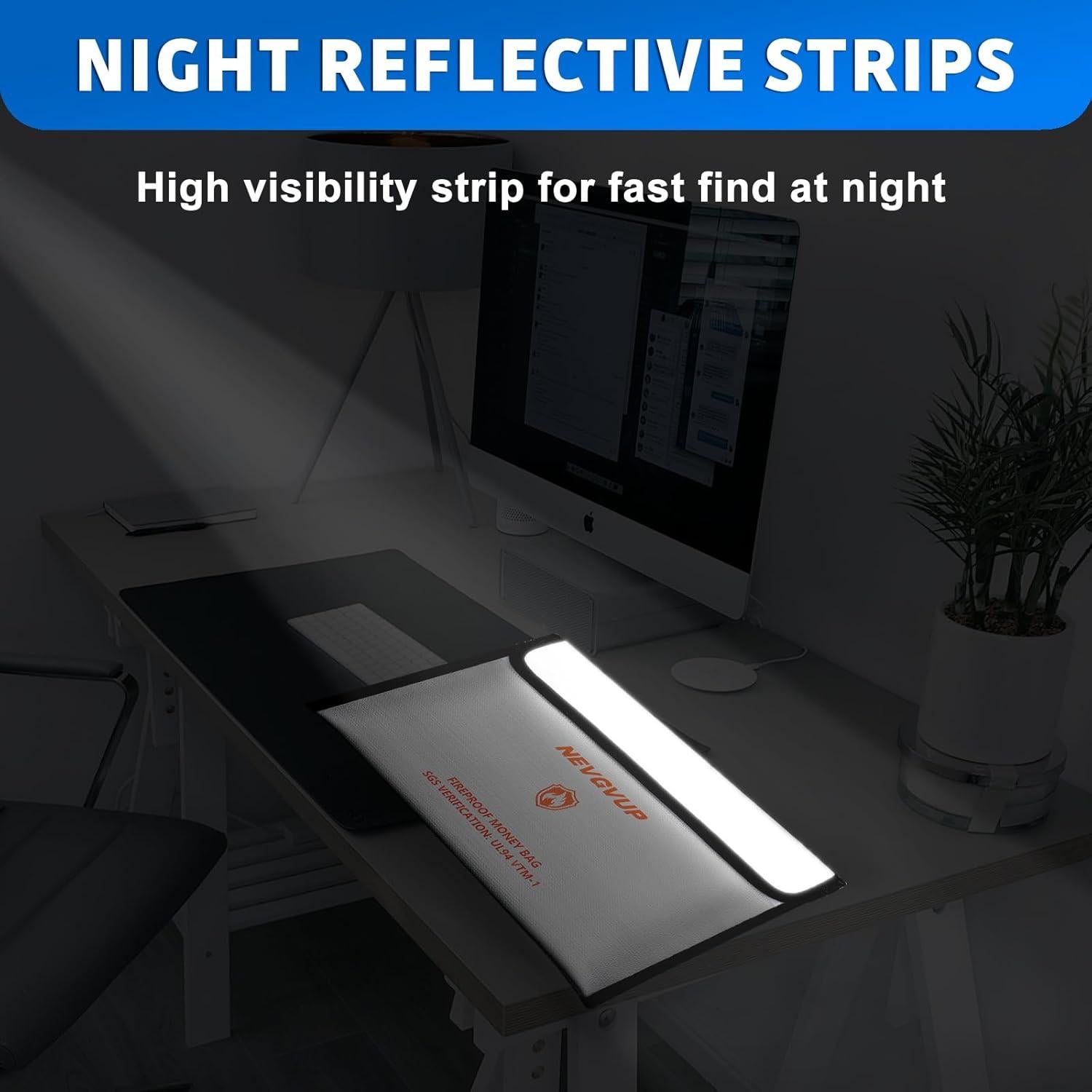 Bolsa a Prueba de Fuego NEVGVUP 24.9x16.5cm Impermeable