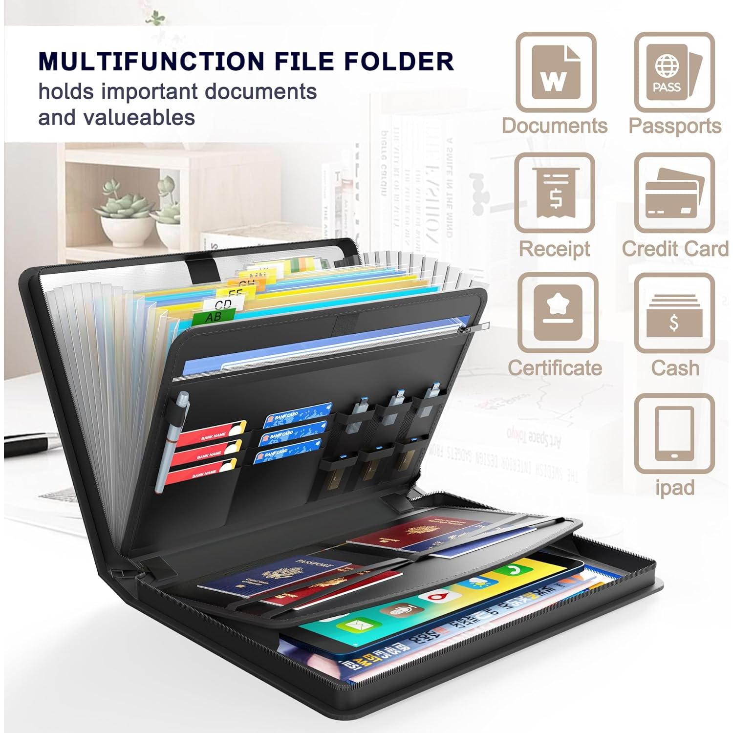 Organizador de Archivos Hontom Ignífugo 5200°F 13 Bolsillos