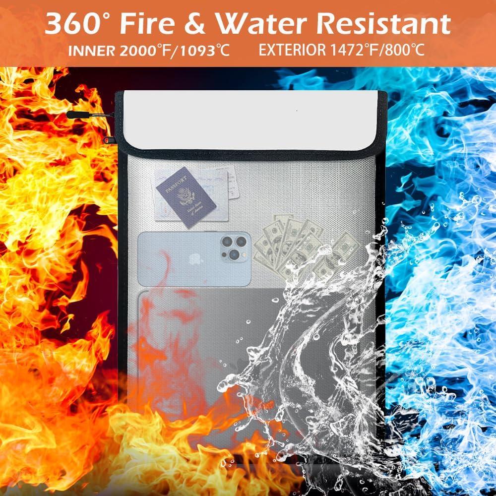 Bolsa de Documentos a Prueba de Fuego y Agua PAIKIUU 11x15"