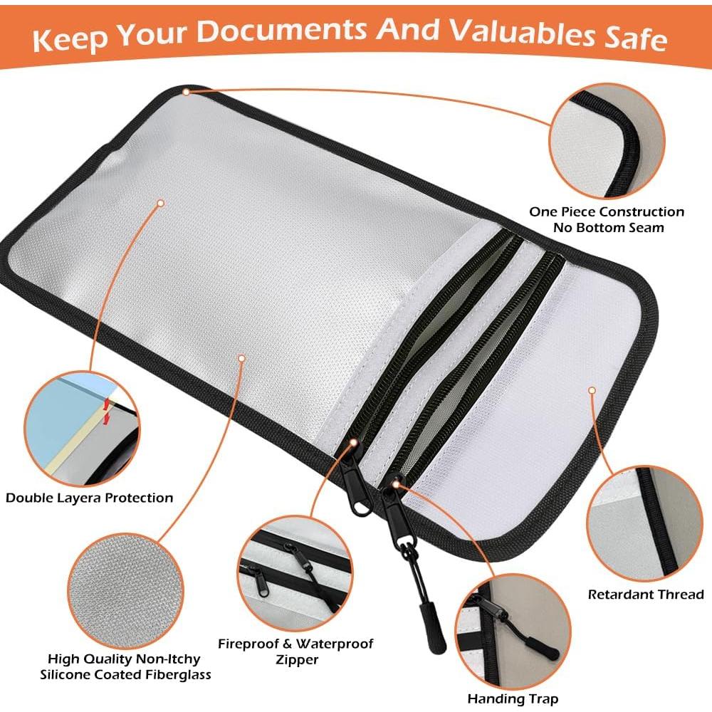 Bolsa de Documentos a Prueba de Fuego y Agua PAIKIUU 11x15"