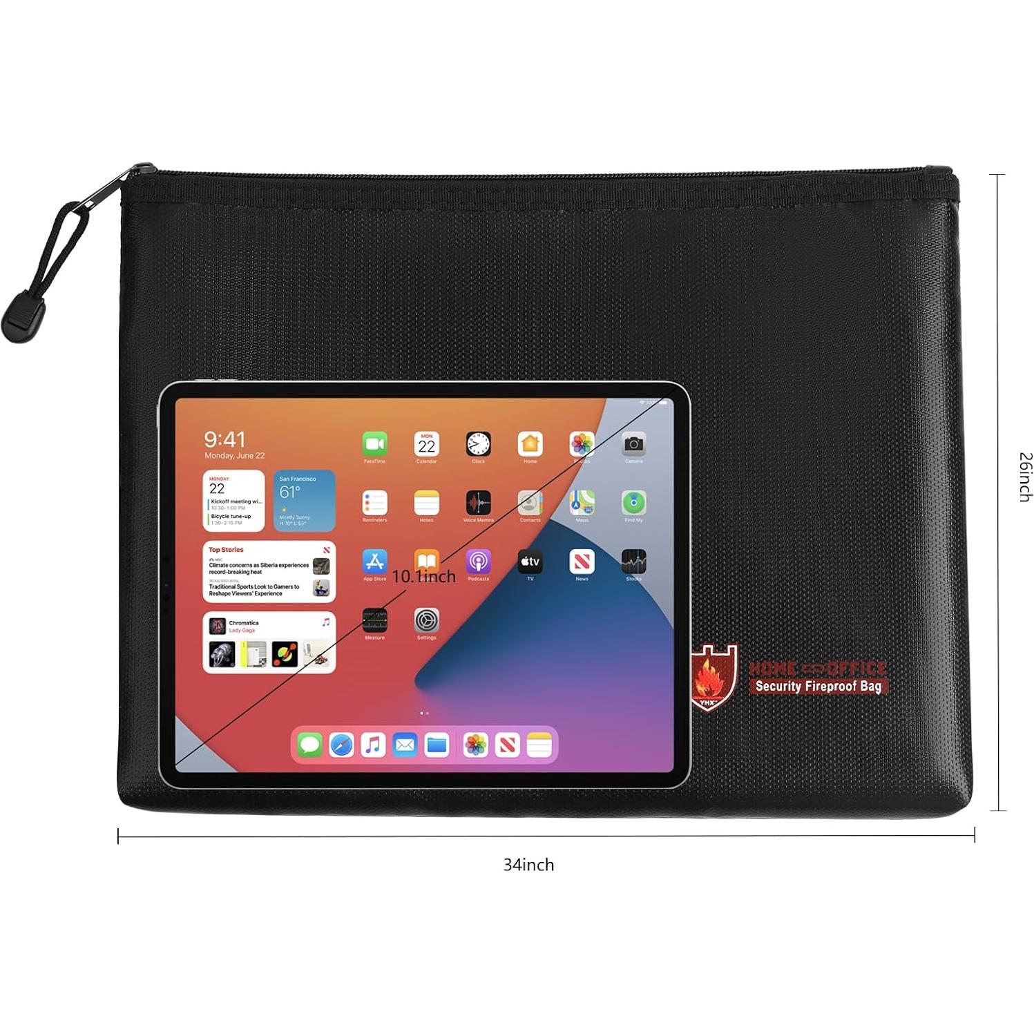 Bolsa de Documentos Ignífuga BONDUN 91x61 cm Negra