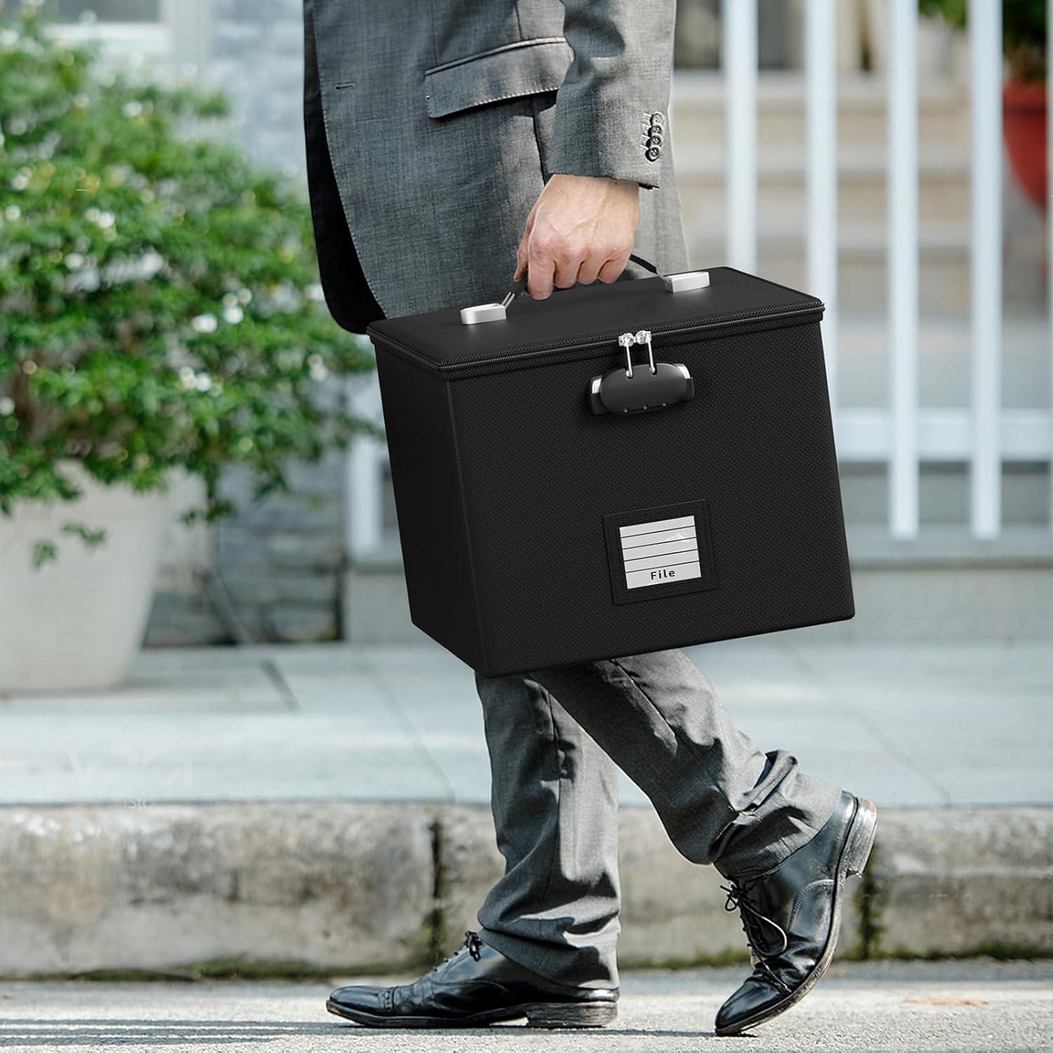 Caja de Archivos a Prueba de Fuego ROSONG 33x28.4cm con Cerradura