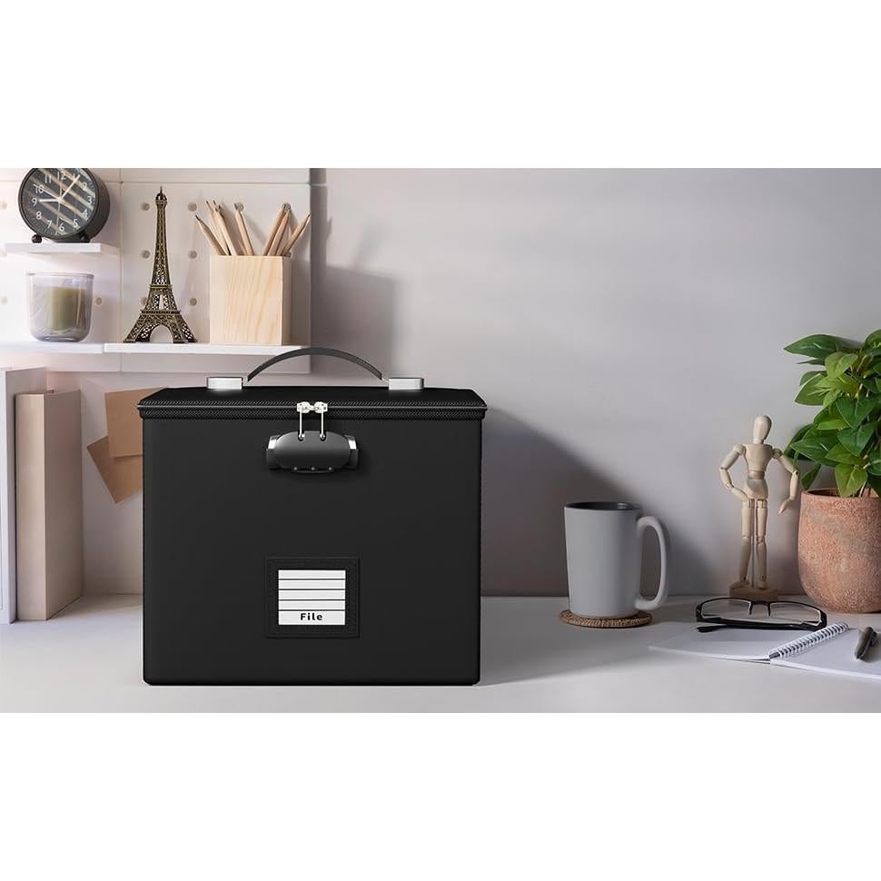 Caja de Archivos a Prueba de Fuego ROSONG 33x28.4cm con Cerradura