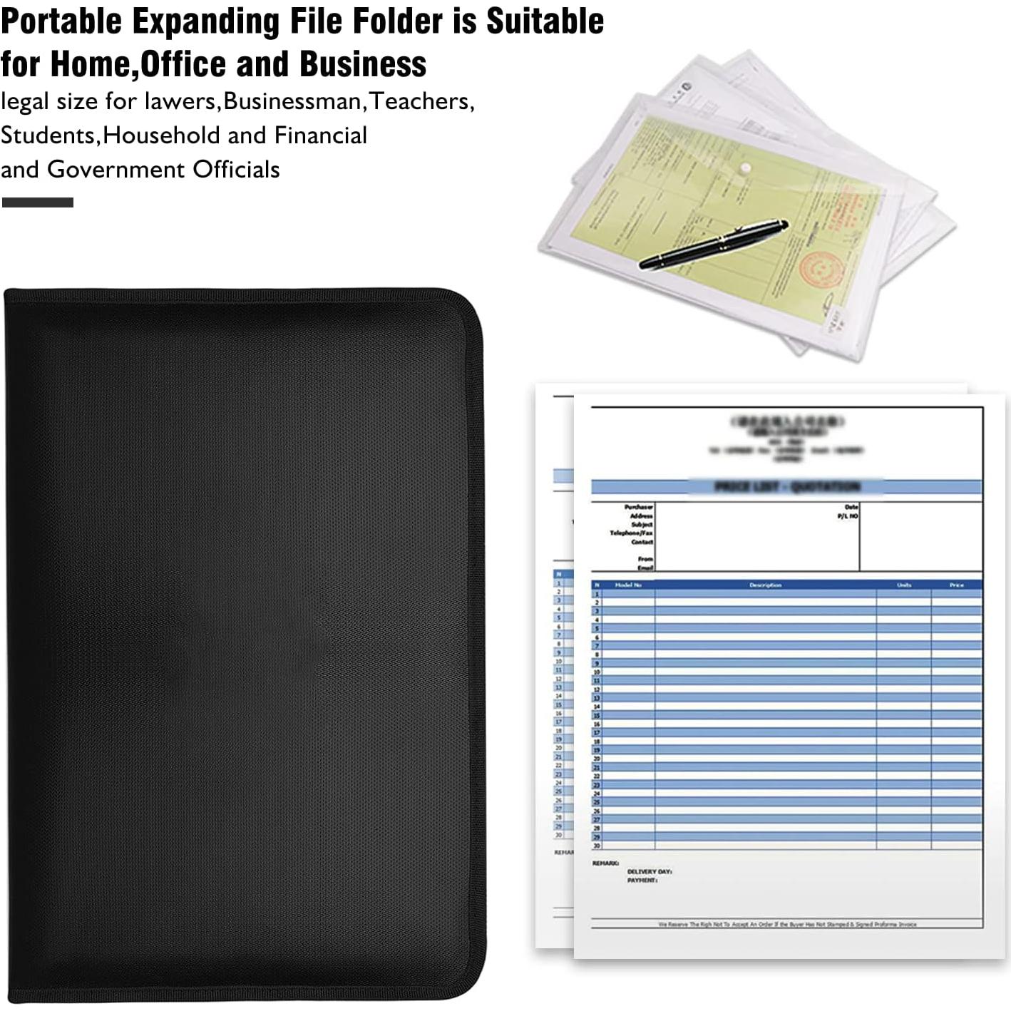 Carpeta Expandible Ignífuga ENGPOW Tamaño Legal 13 Bolsillos