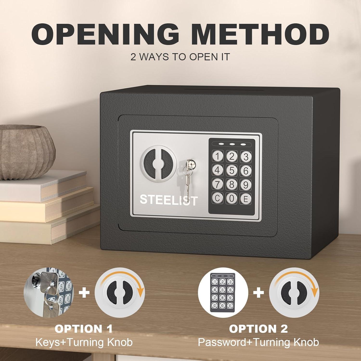 Caja de Seguridad STEELIST Ignífuga 0.23 m³ Electrónica Negra