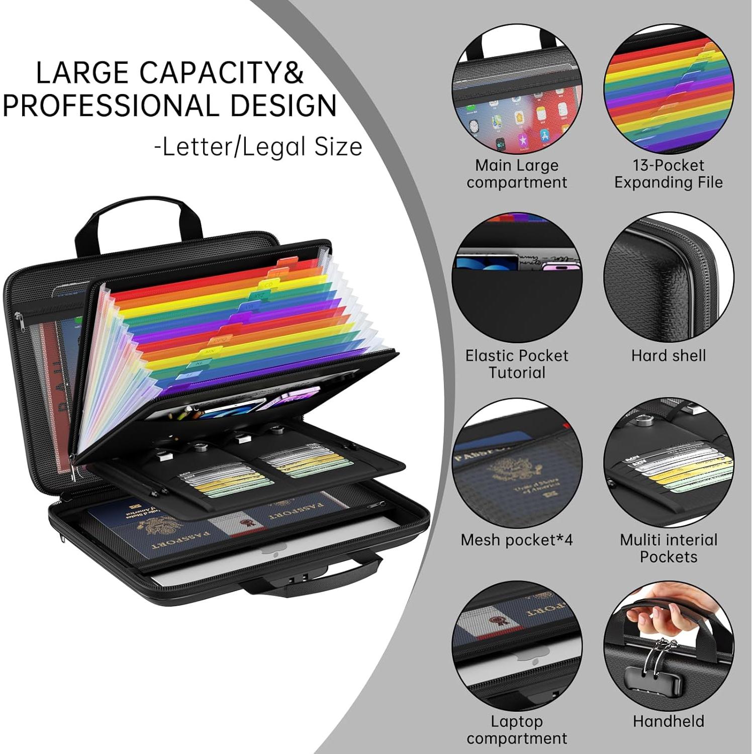 Organizador de Archivos a Prueba de Fuego ZOOPIP 13 Bolsillos