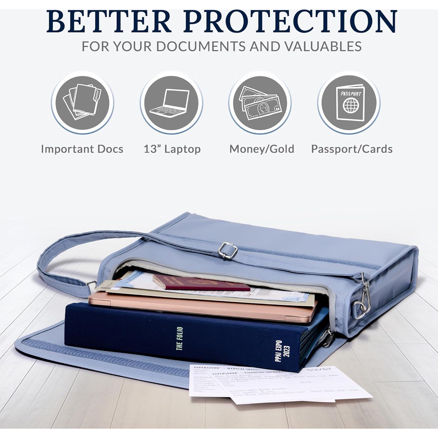 Bolsa de Documentos Impermeable y Retardante de Llama PaperSavor Grande