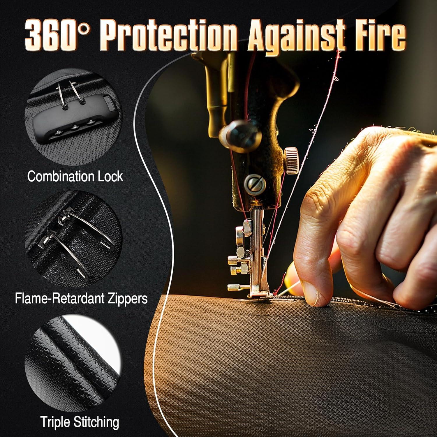 Juego de Bolsas a Prueba de Fuego CarryWise 2 Pcs 35.56x24.89cm