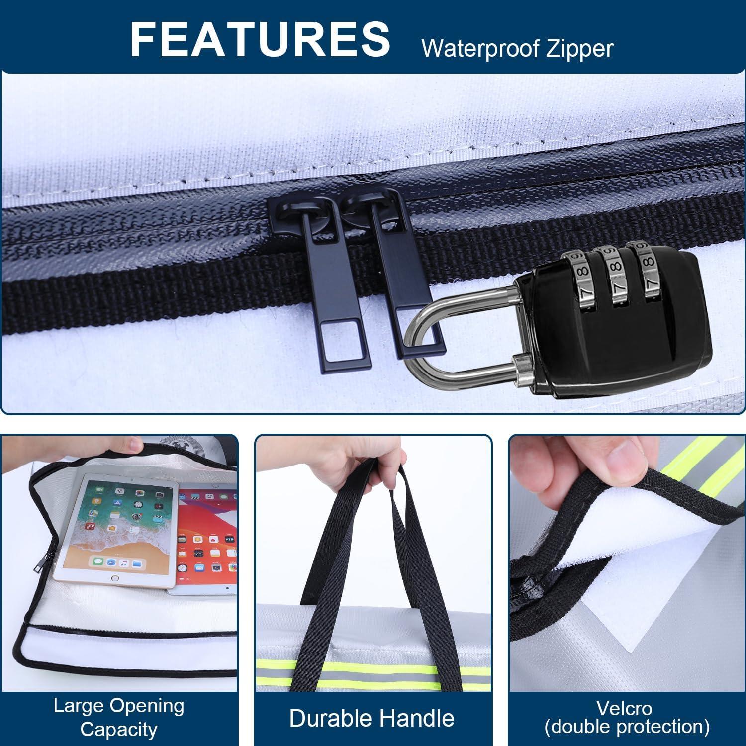 Bolsa de Documentos a Prueba de Fuego NAIBAOSD 40.64x30.48cm