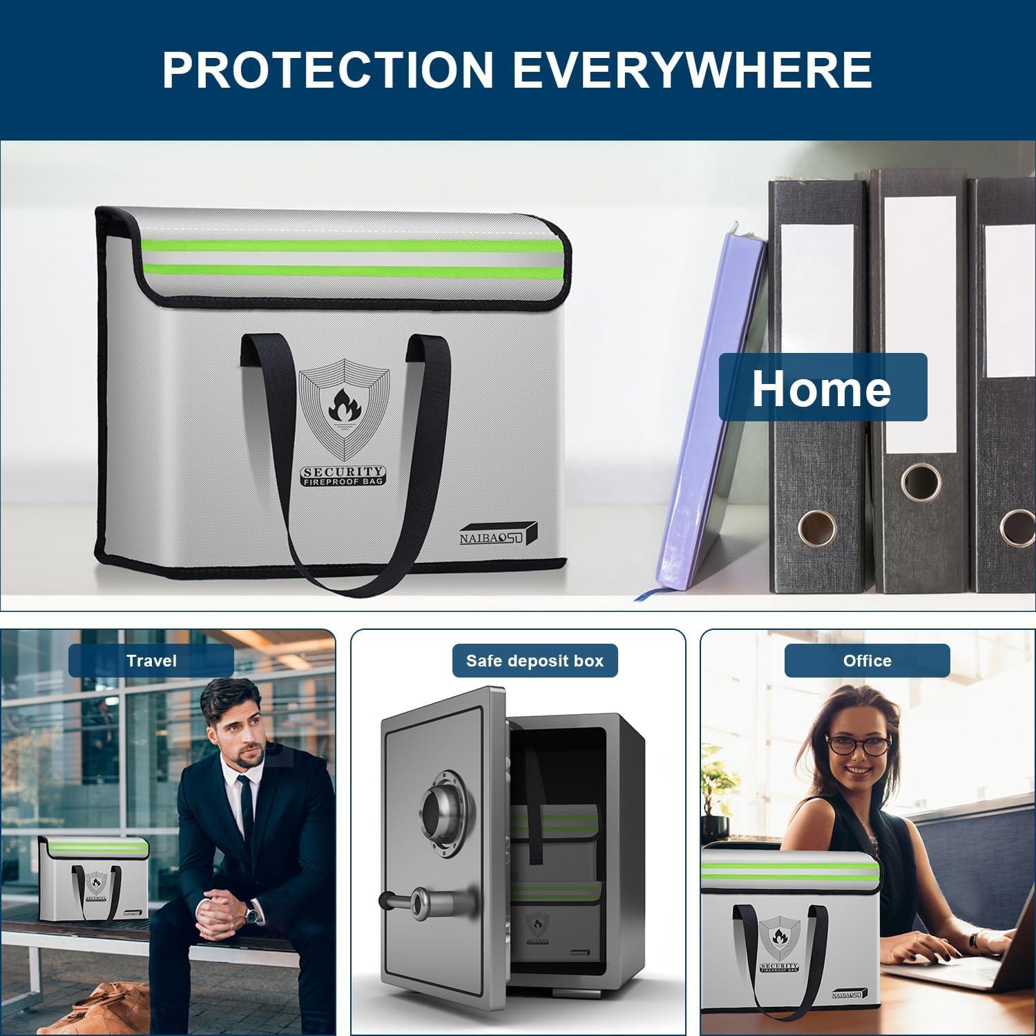 Bolsa de Documentos a Prueba de Fuego NAIBAOSD 40.64x30.48cm