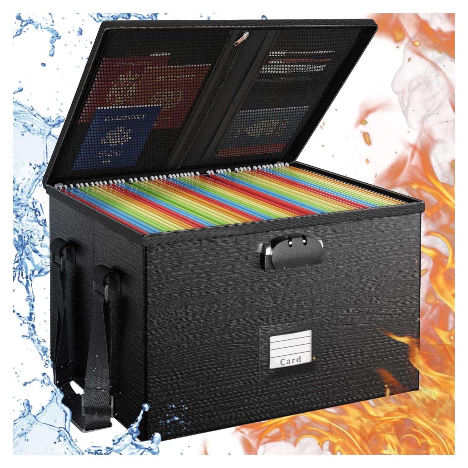 Caja de Archivos a Prueba de Fuego ROSONG 10L Negra