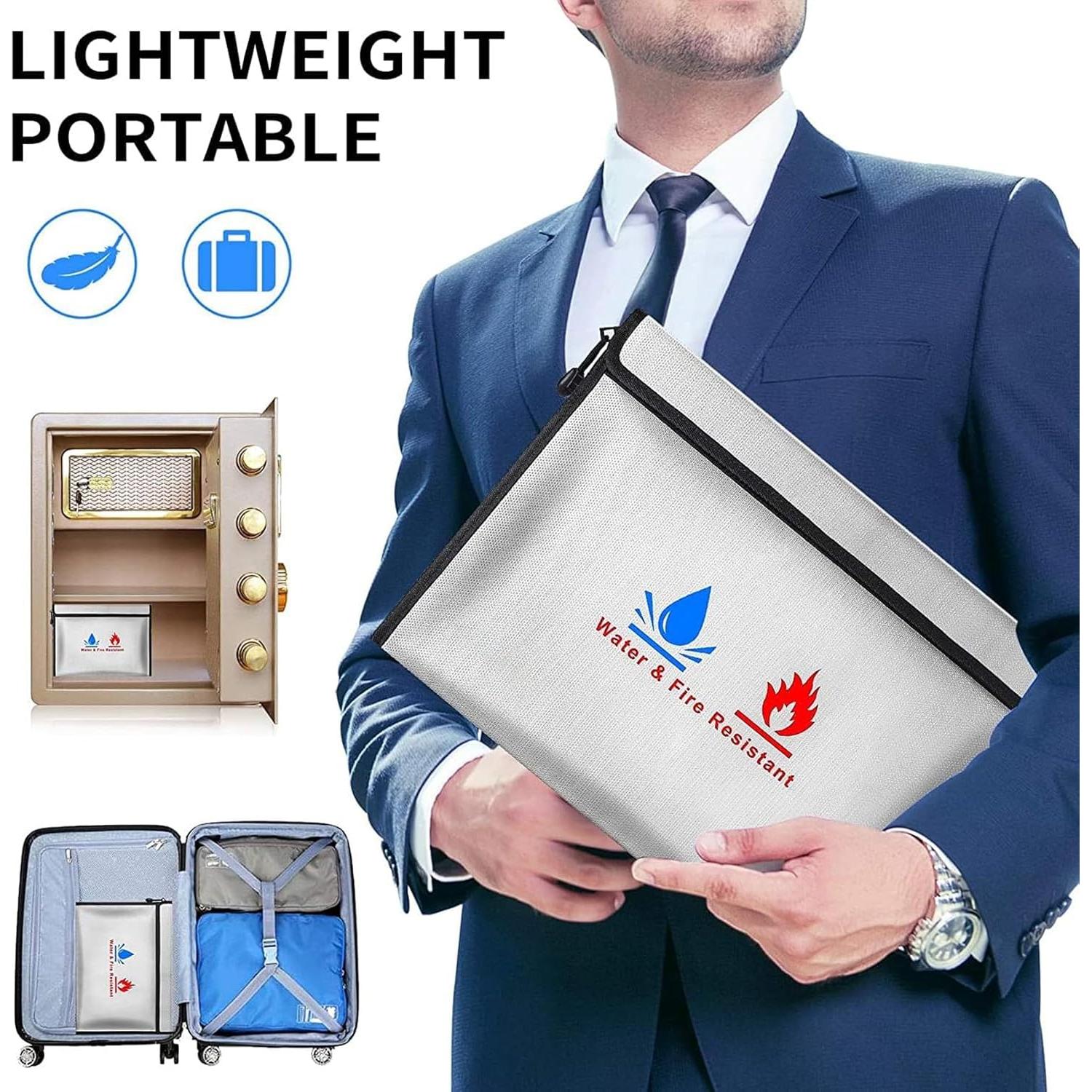 Bolsa de Documentos a Prueba de Fuego ZQZXD 38.1x27.9cm