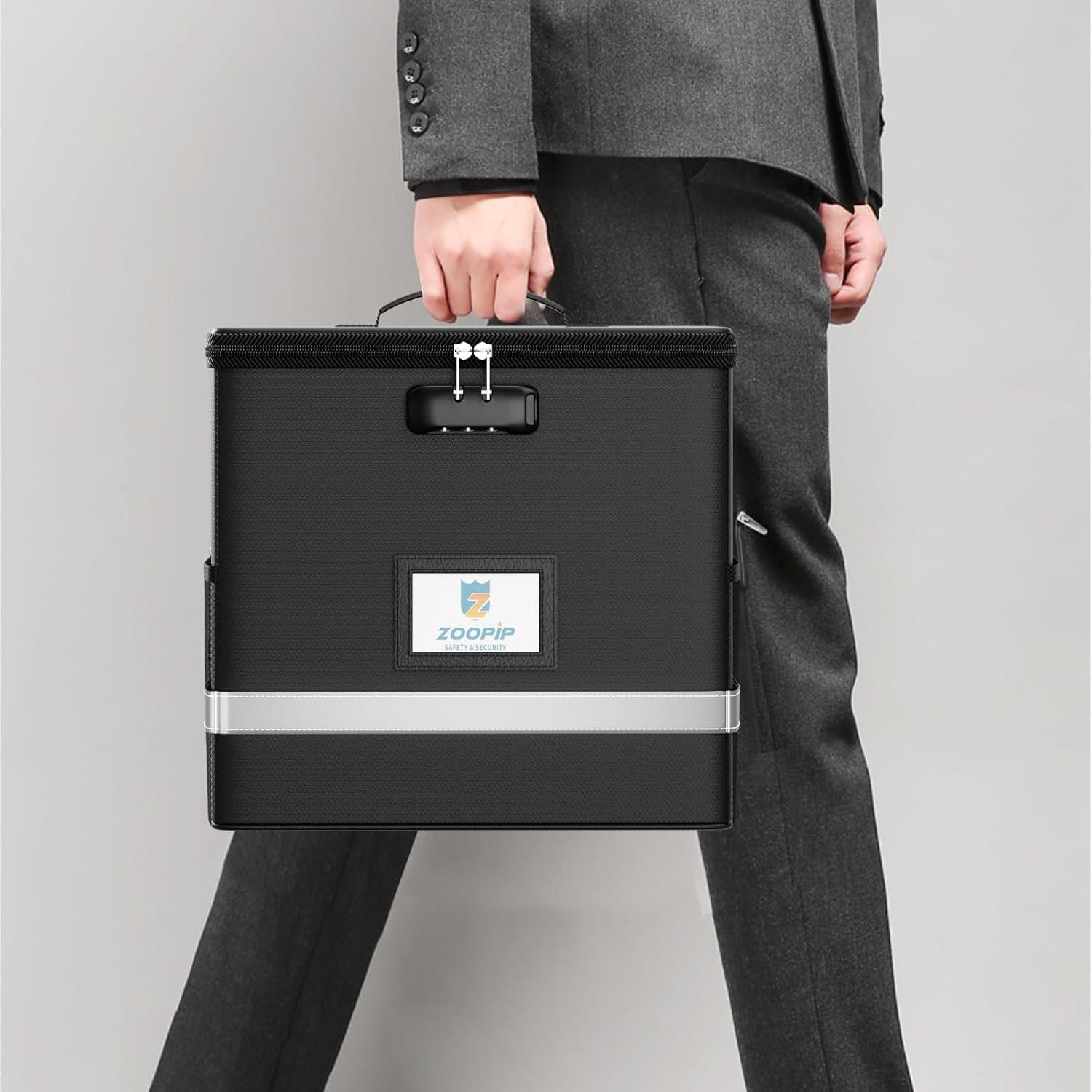 Caja de Archivos a Prueba de Fuego ZOOPIP con Cerradura 12L