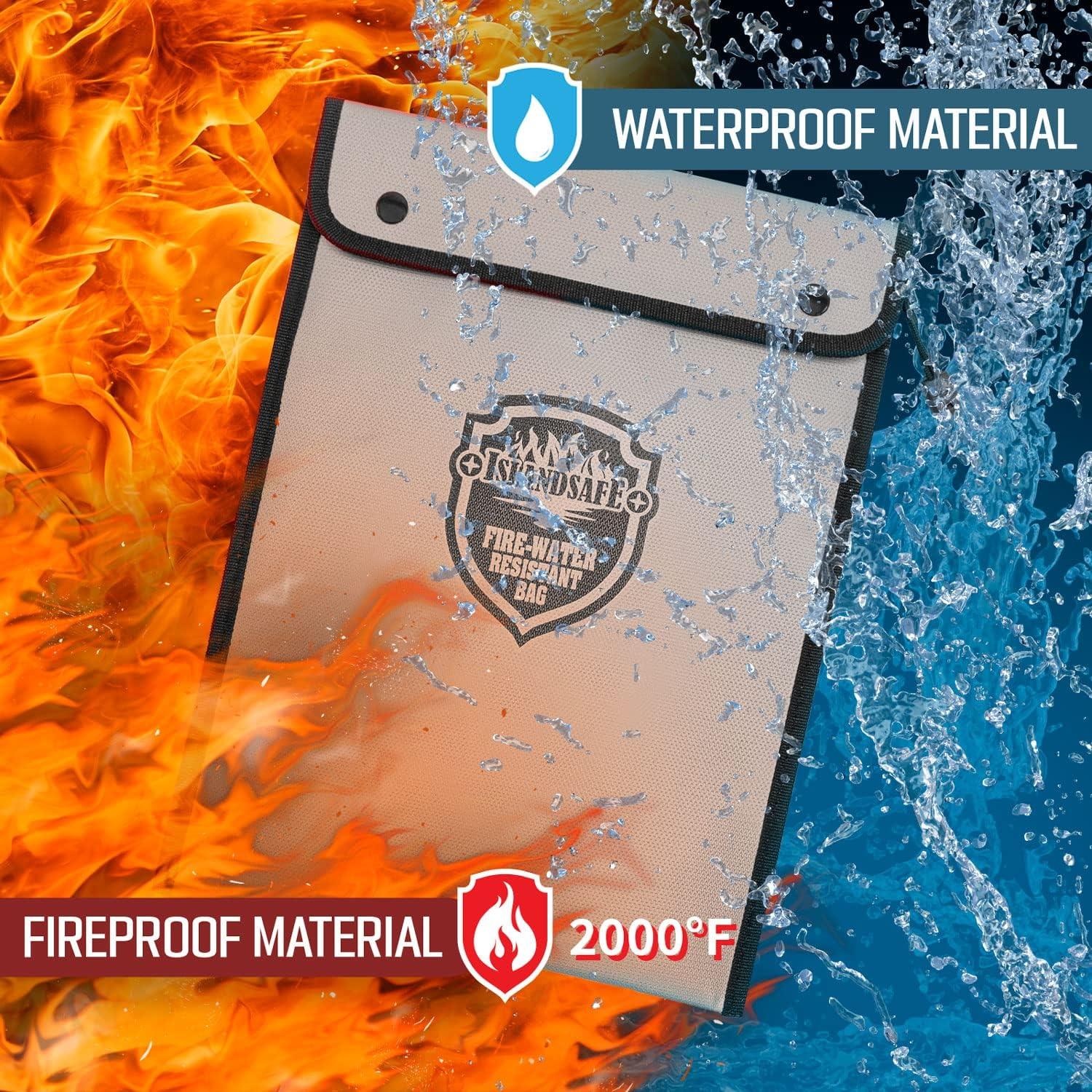 Bolsa de Documentos a Prueba de Fuego ISLANDSAFE 33x23cm Gris