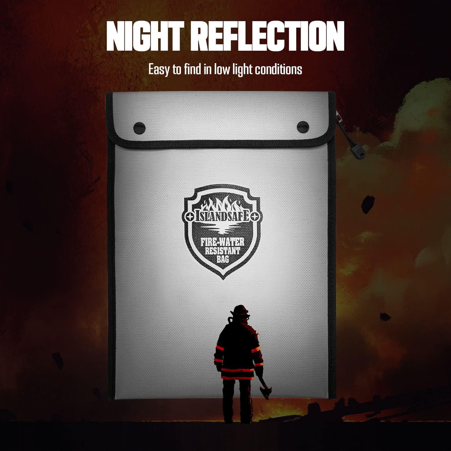 Bolsa de Documentos a Prueba de Fuego ISLANDSAFE 33x23cm Gris