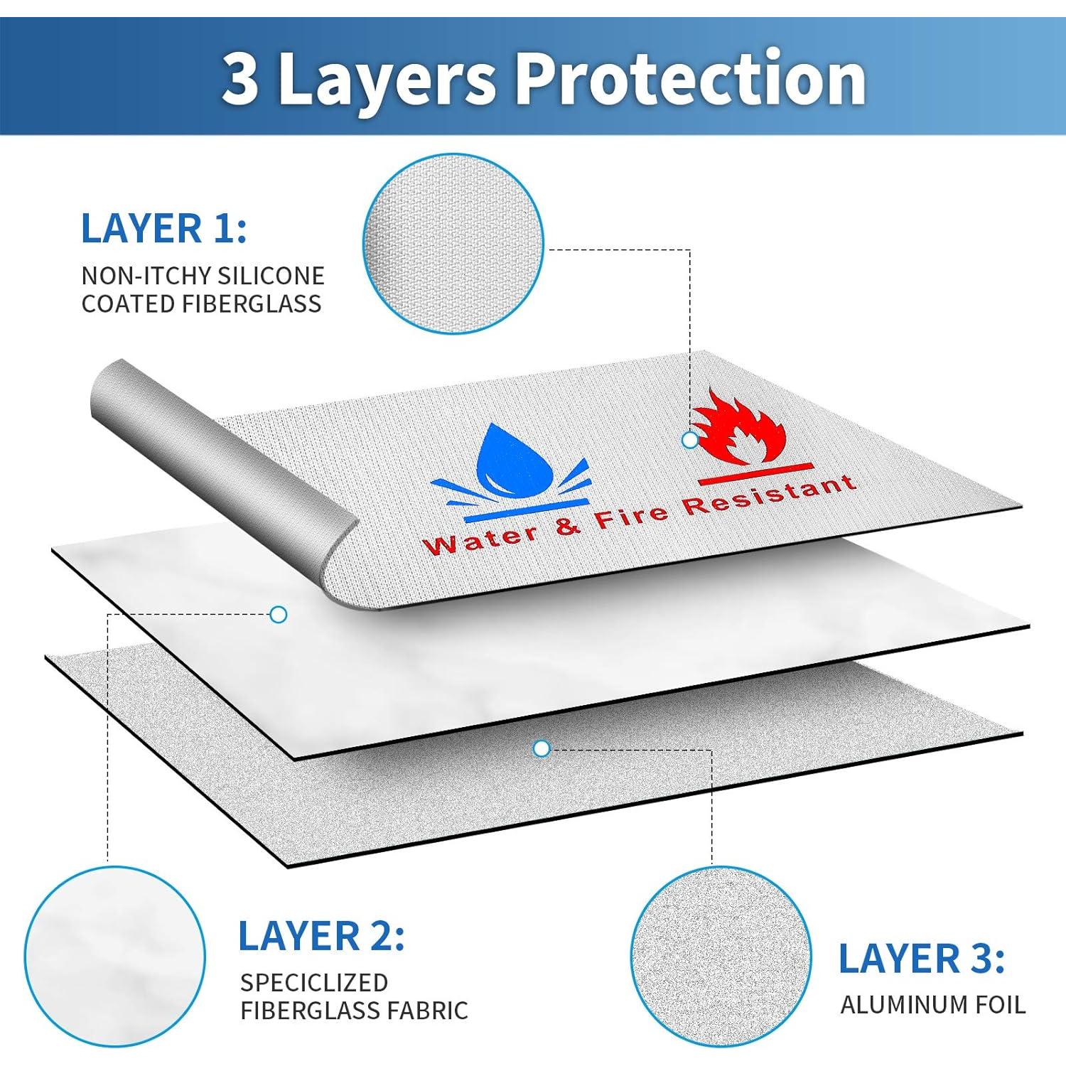 Bolsa de Documentos a Prueba de Fuego ABSOK 23x18cm 2 Pcs