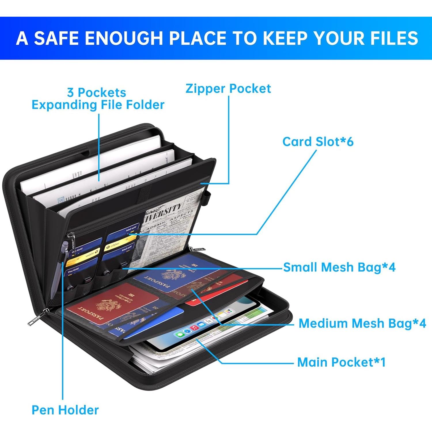 Carpeta Organizadora a Prueba de Fuego ENGPOW 36.1x26.4cm