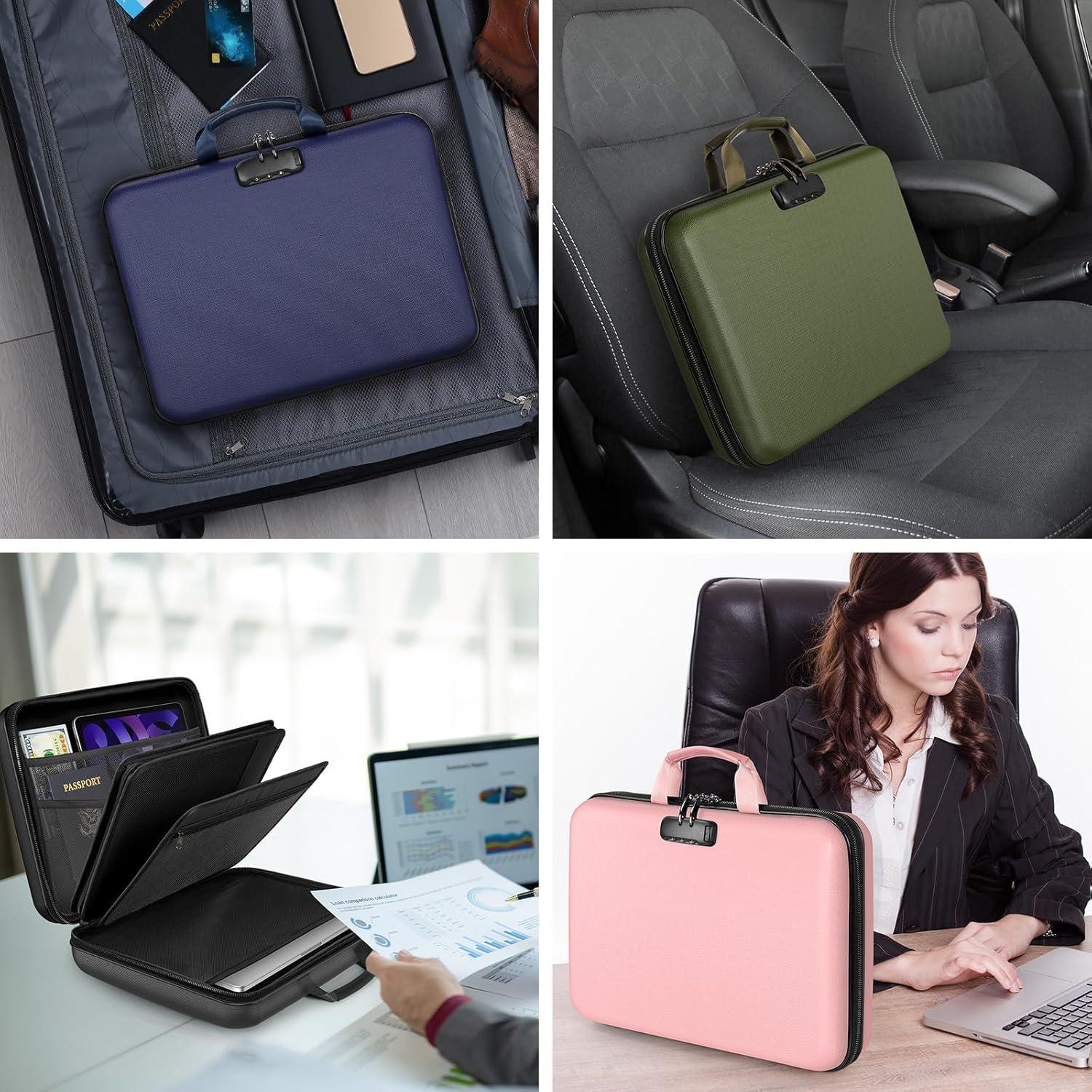 Caja de Archivos Aobteeny a Prueba de Fuego y Agua 39x29cm