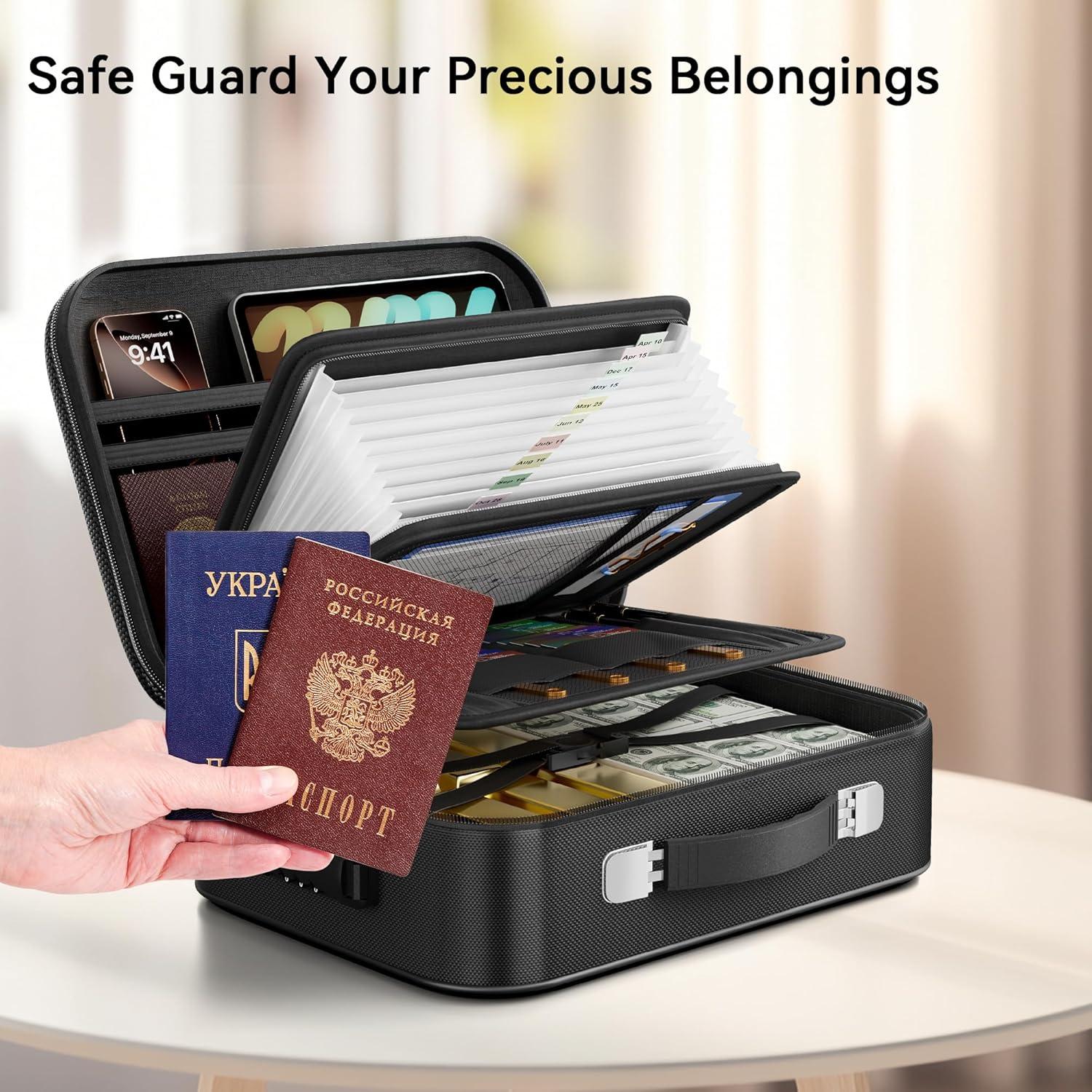 Caja de Documentos a Prueba de Fuego Aollewoiti 39.4x31.5cm