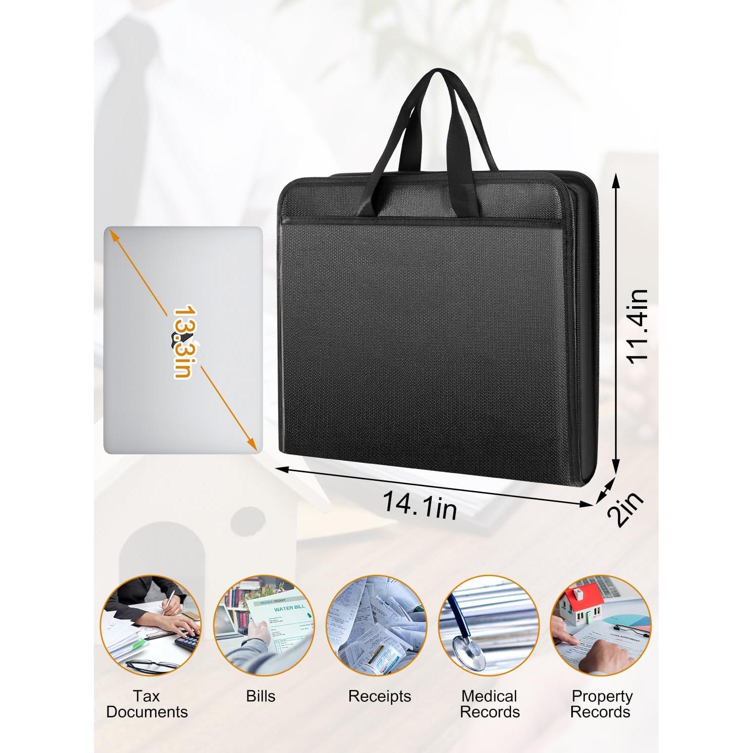 Organizador de Documentos Acordeón Resistente al Fuego onvvippiv