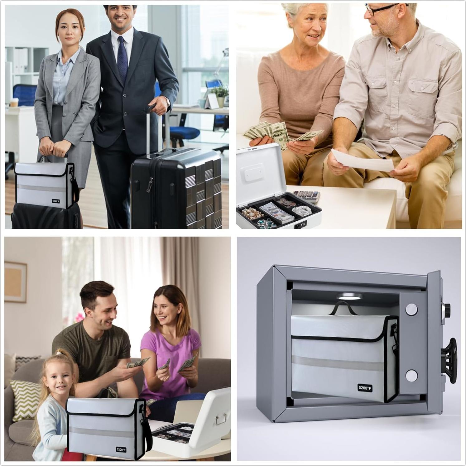 Bolsa de Documentos a Prueba de Fuego MAOSEMSI 37.8x30cm