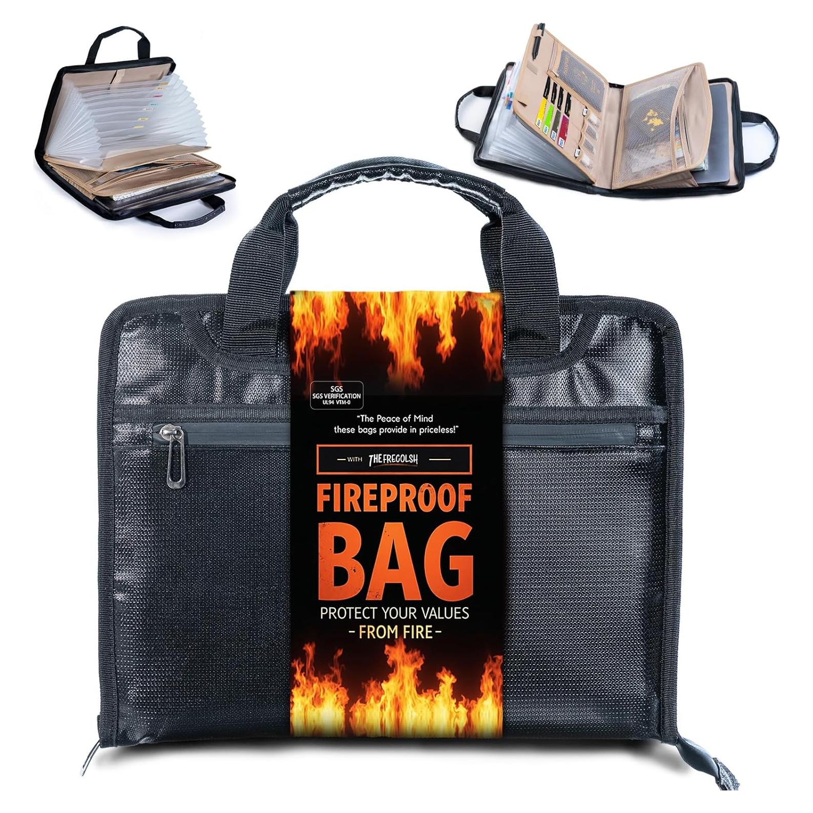 Carpeta Expandible Ignífuga FRECOLSH 13 Bolsillos A4 Negra