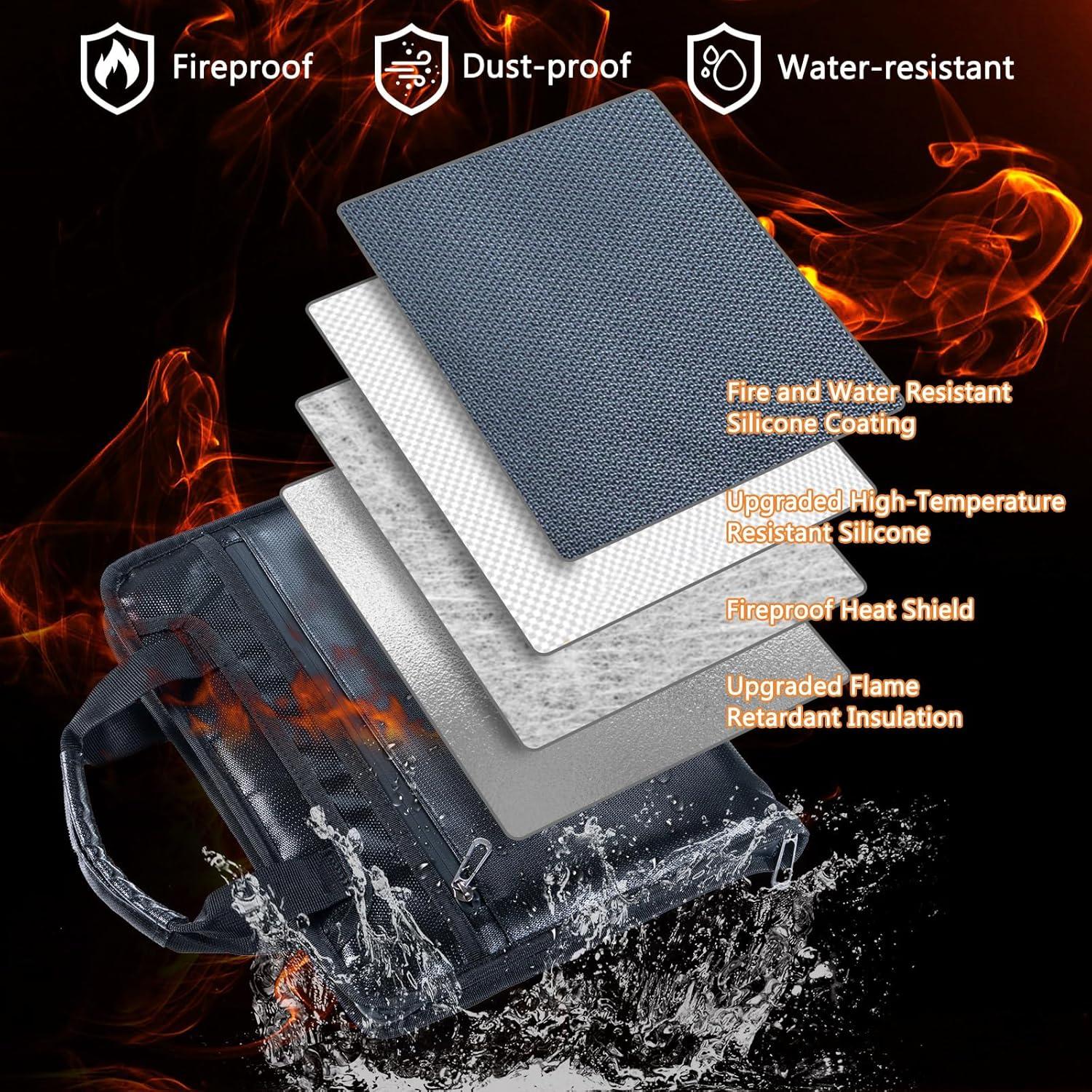 Carpeta Expandible Ignífuga FRECOLSH 13 Bolsillos A4 Negra