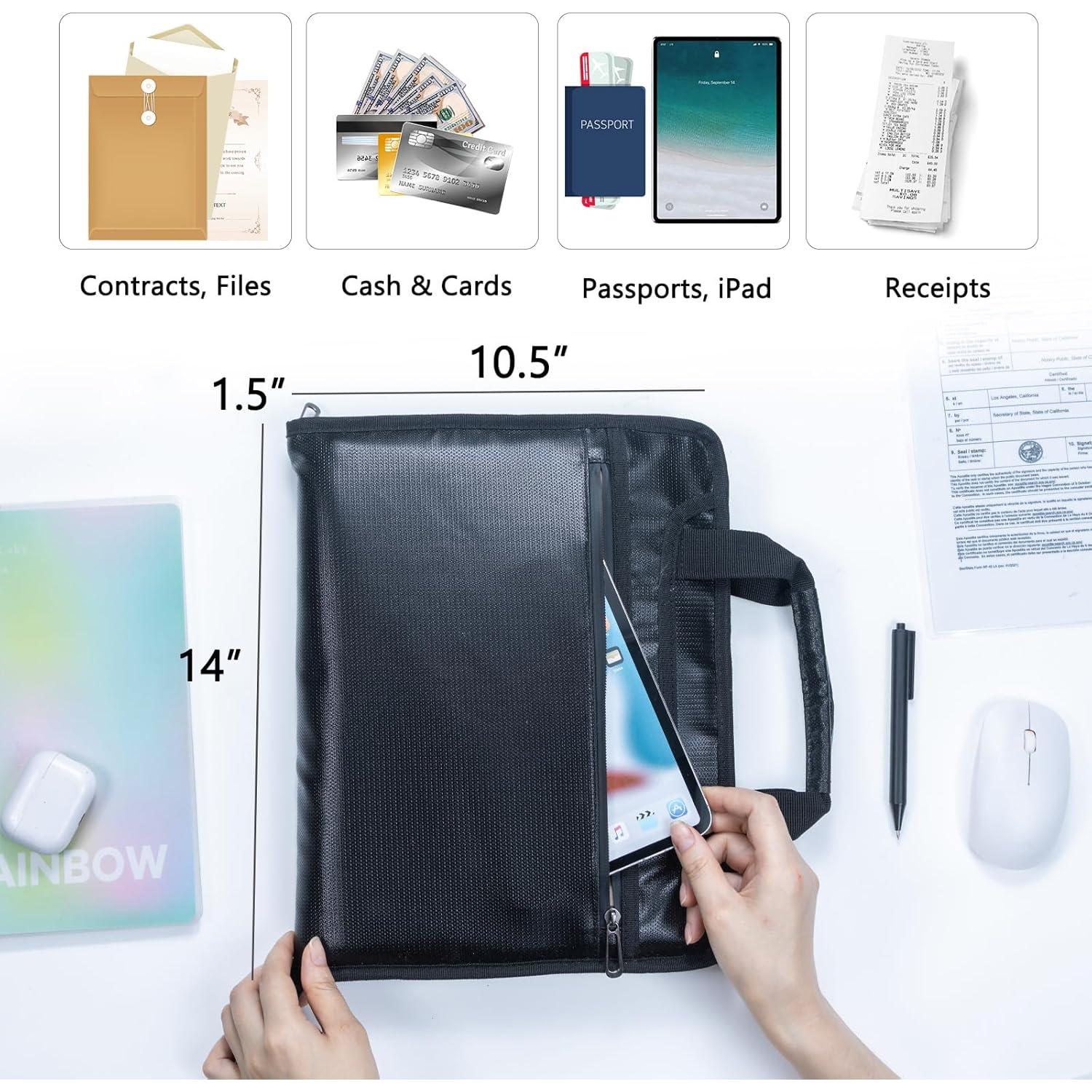 Carpeta Expandible Ignífuga FRECOLSH 13 Bolsillos A4 Negra