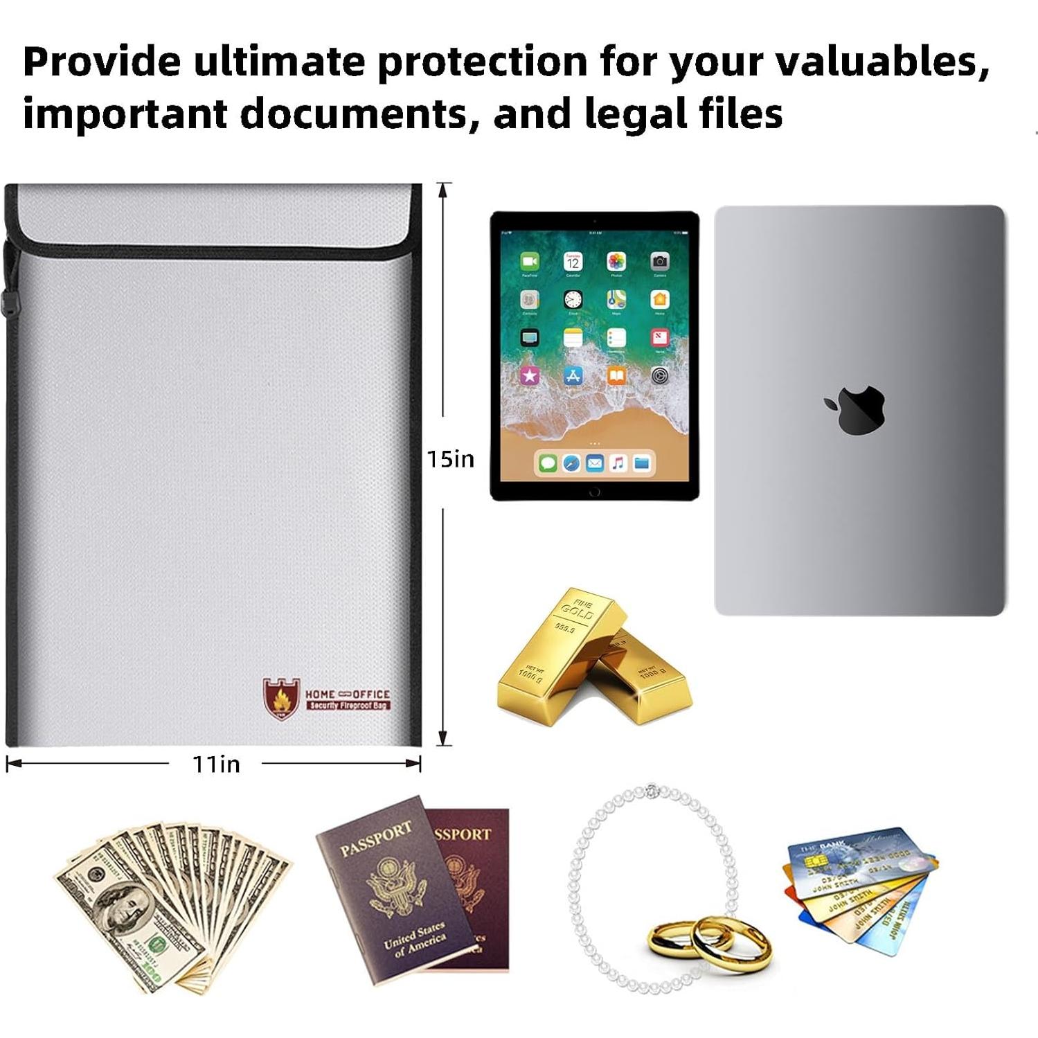 Bolsa a Prueba de Fuego y Agua Genérico FHB-S-001 38.1x27.9cm