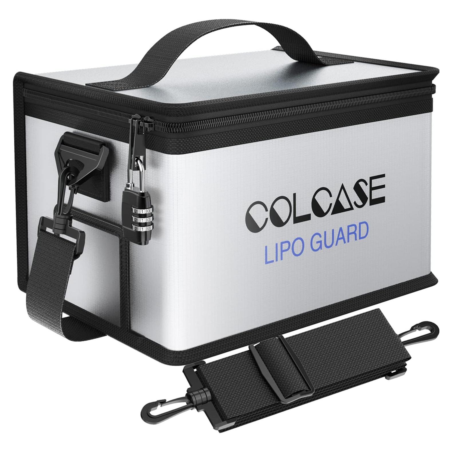 Bolsa Lipo Segura Colcase - A Prueba de Fuego 27.94x20.32x16.51 cm