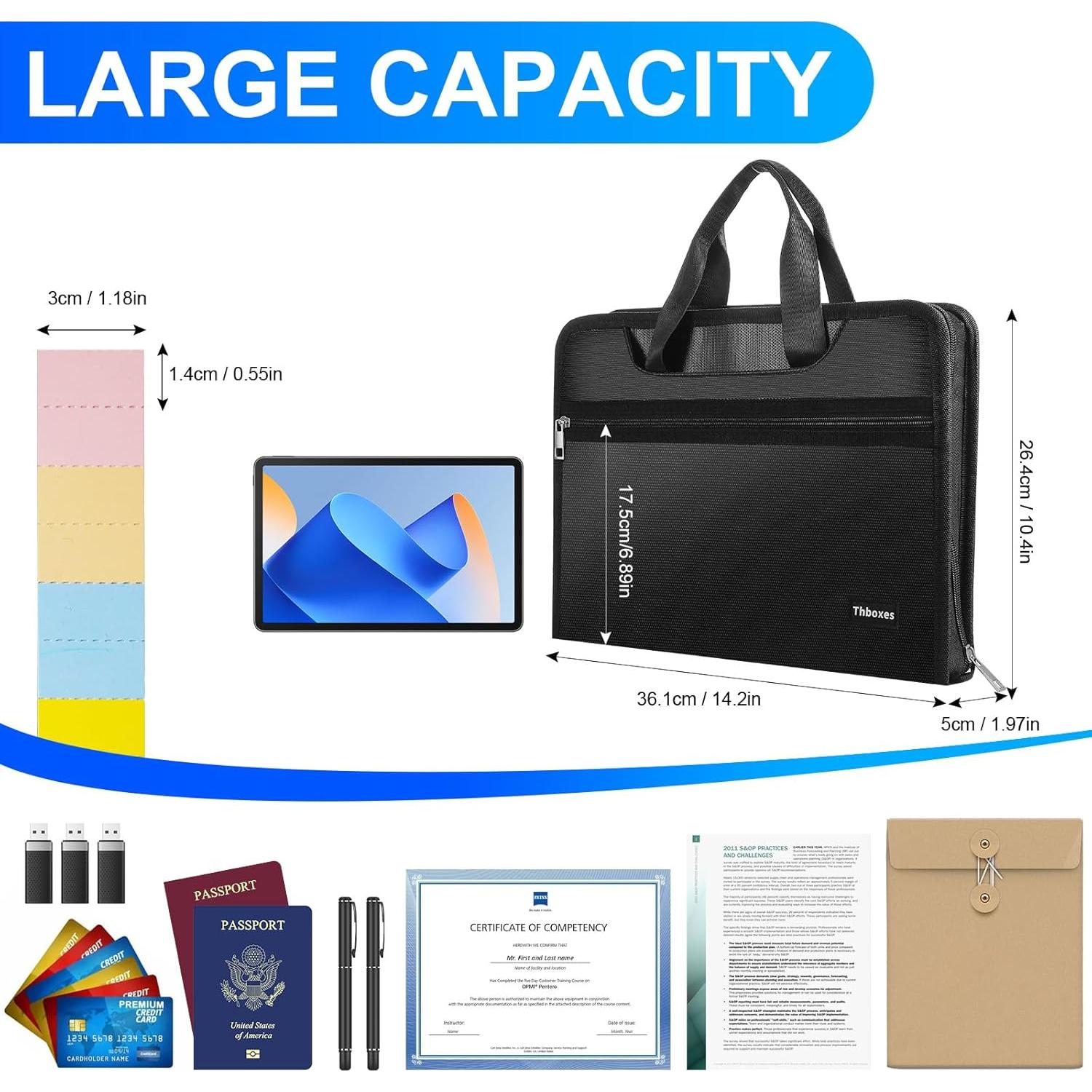 Carpeta Acordeón Ignífuga Thboxes 13 Bolsillos 36.1x26.4cm