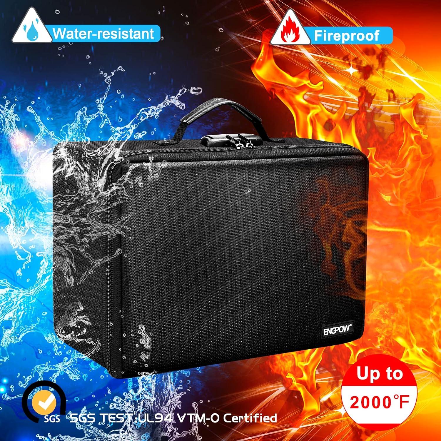 Caja de Almacenamiento de Fotos a Prueba de Fuego ENGPOW 36.4x27x15cm