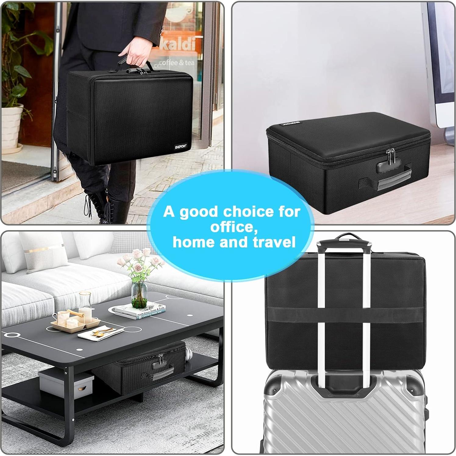 Caja de Almacenamiento de Fotos a Prueba de Fuego ENGPOW 36.4x27x15cm