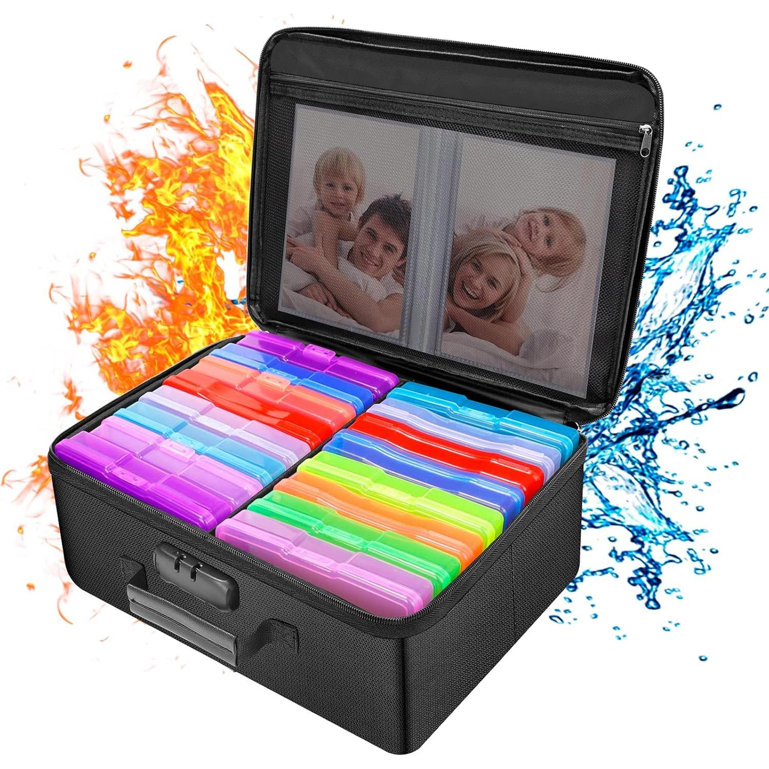 Caja de Almacenamiento de Fotos a Prueba de Fuego ENGPOW 36.4x27x15cm