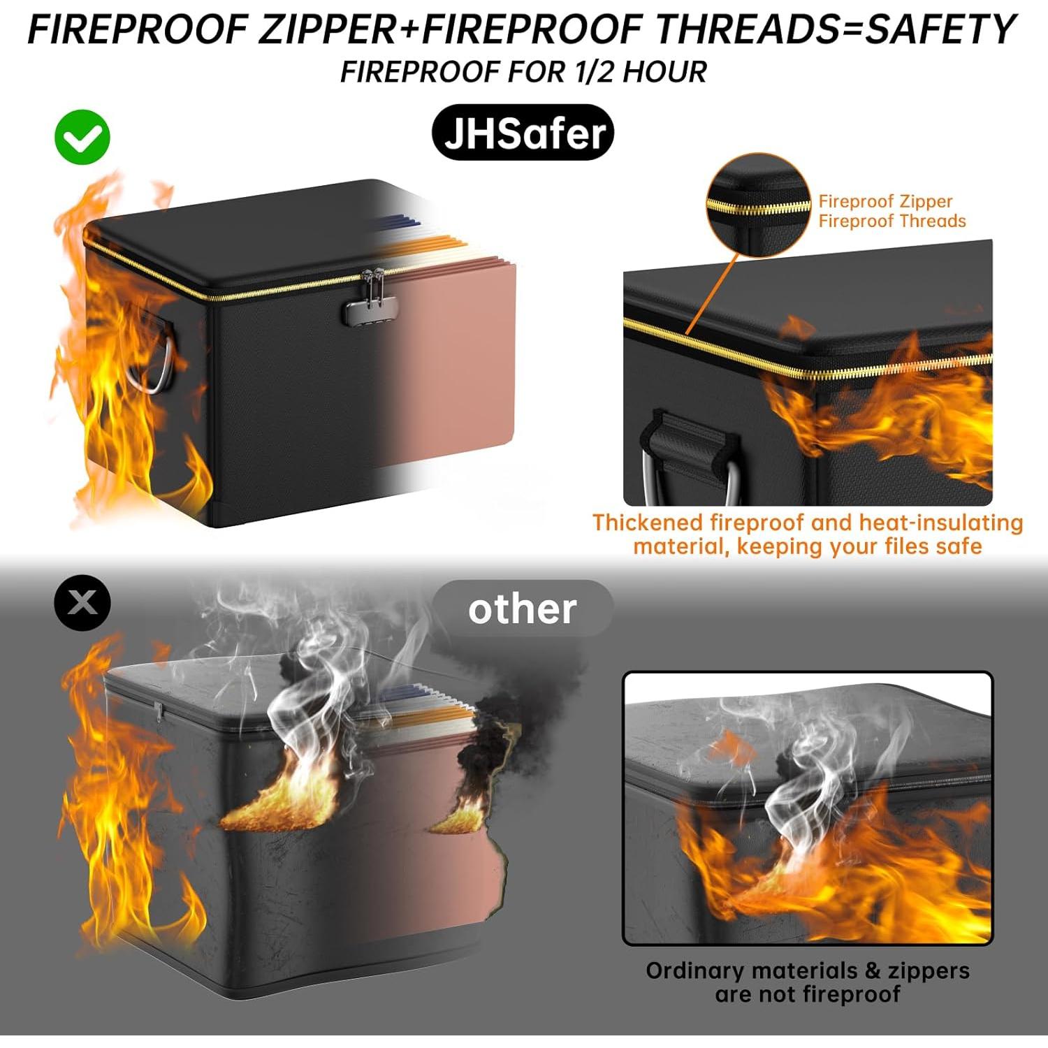 Caja de Documentos a Prueba de Fuego JHSafer 43x36x32cm