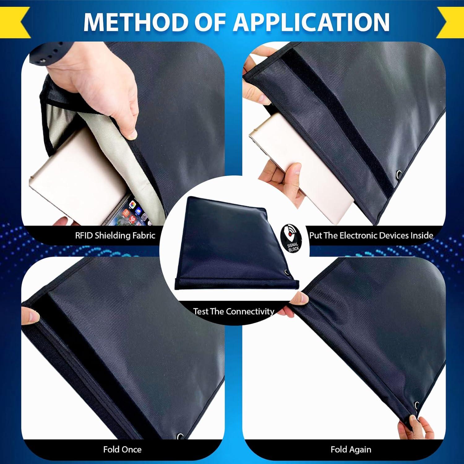 Bolsas Faraday MUBYE, Paquete de 5, Antirrobo y a Prueba de Fuego