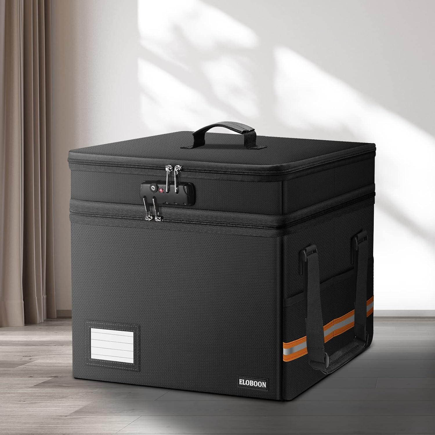 Caja de Documentos a Prueba de Fuego ELOBOON 39.37x30.99x33.02cm