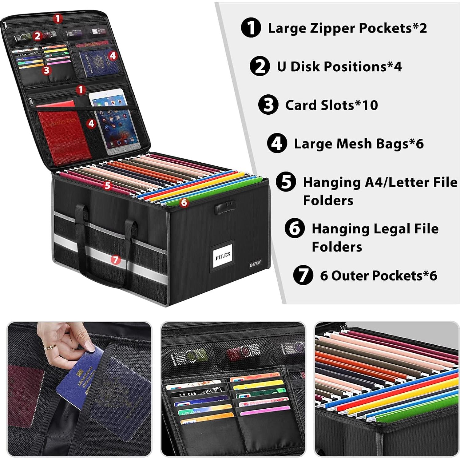 Caja de Archivos a Prueba de Fuego ENGPOW 55L con Cerradura