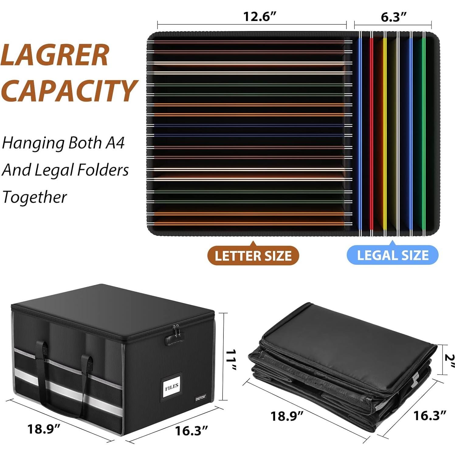 Caja de Archivos a Prueba de Fuego ENGPOW 55L con Cerradura