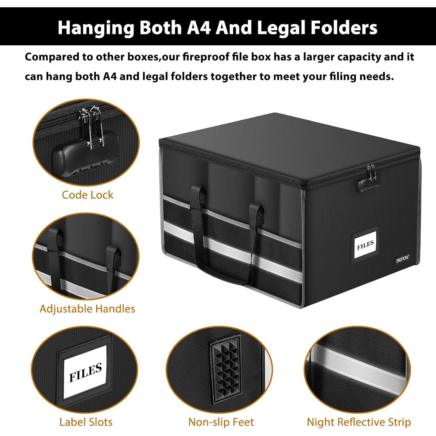 Caja de Archivos a Prueba de Fuego ENGPOW 55L con Cerradura