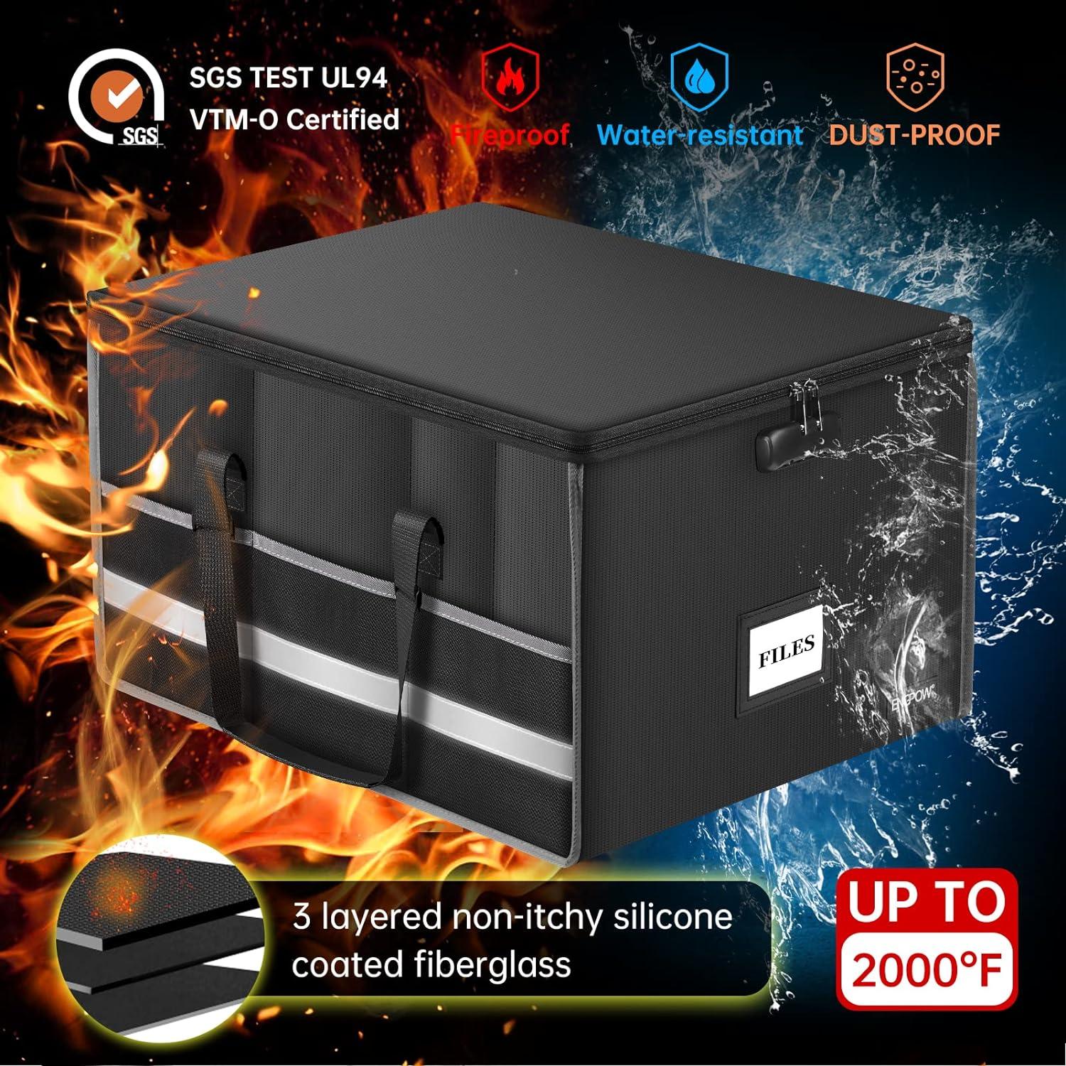 Caja de Archivos a Prueba de Fuego ENGPOW 55L con Cerradura