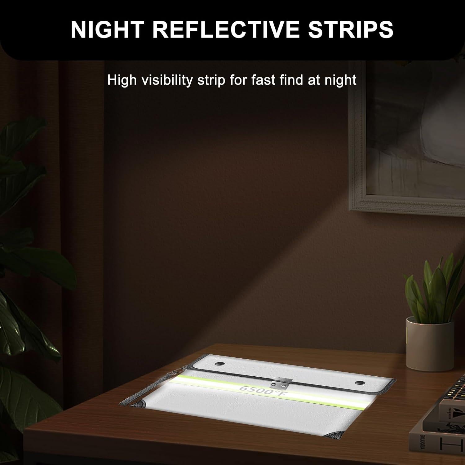 Bolsa de Documentos a Prueba de Fuego ZYMMYZ 6200°F Impermeable