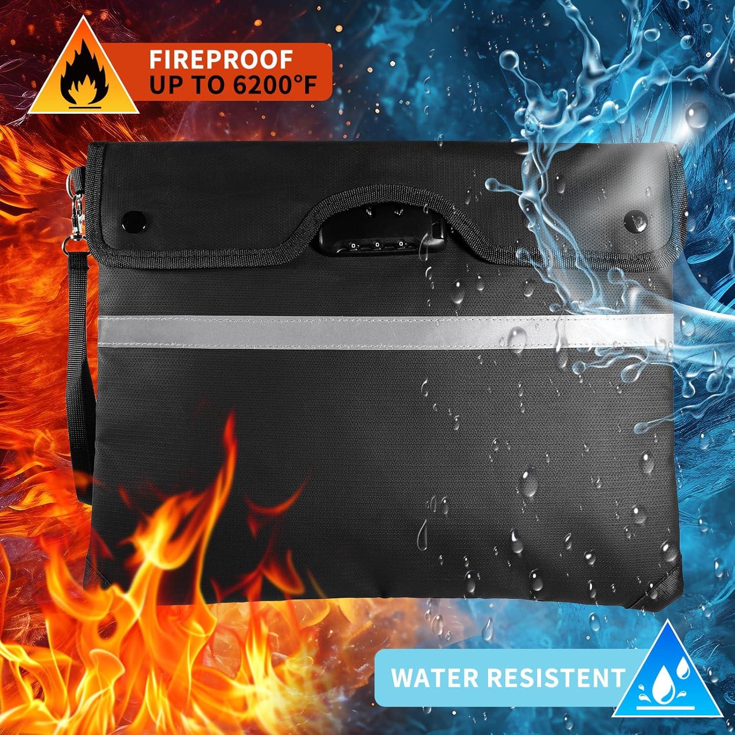 Bolsa de Dinero Resistente al Fuego HOMELYLIFE A4 6200°F
