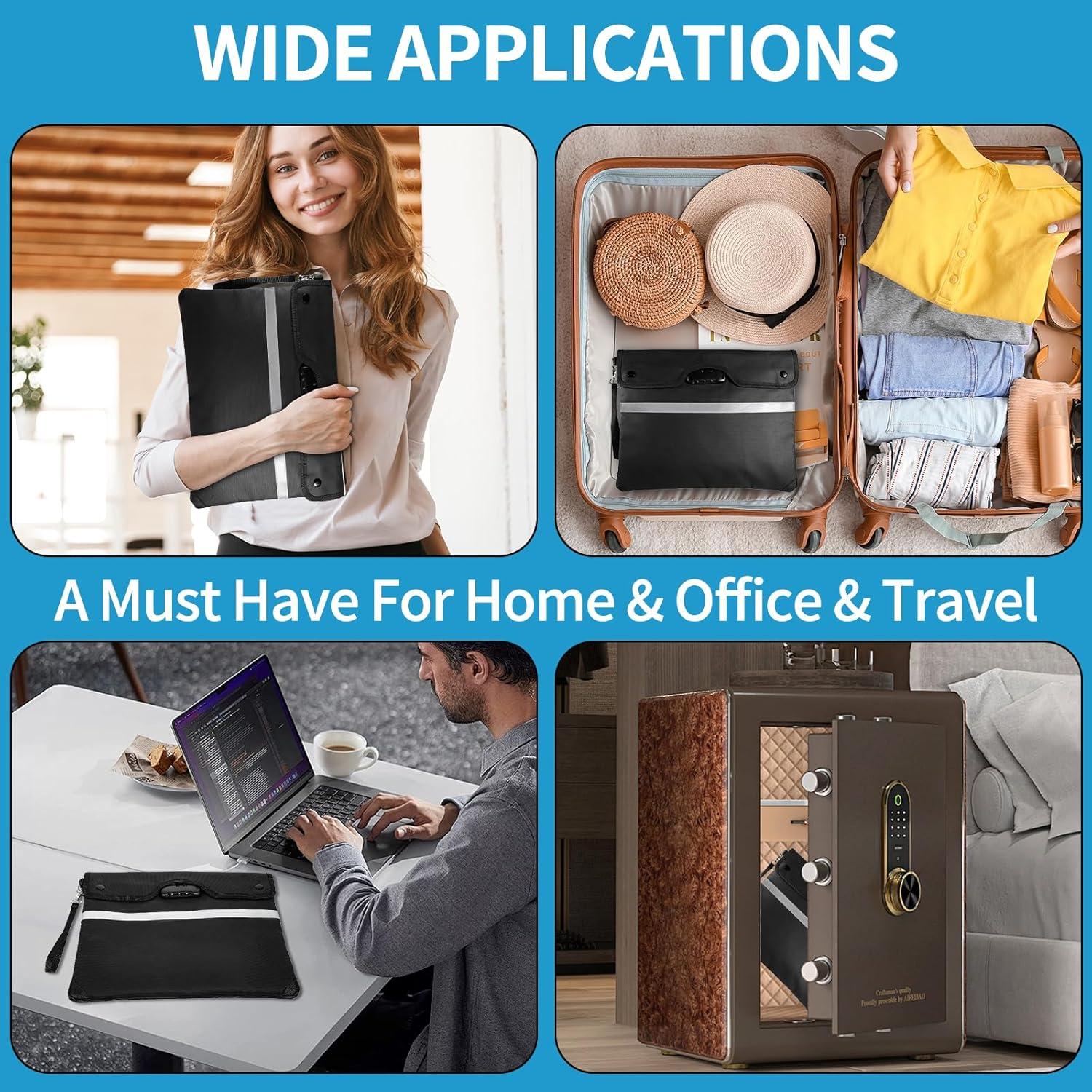 Bolsa de Dinero Resistente al Fuego HOMELYLIFE A4 6200°F