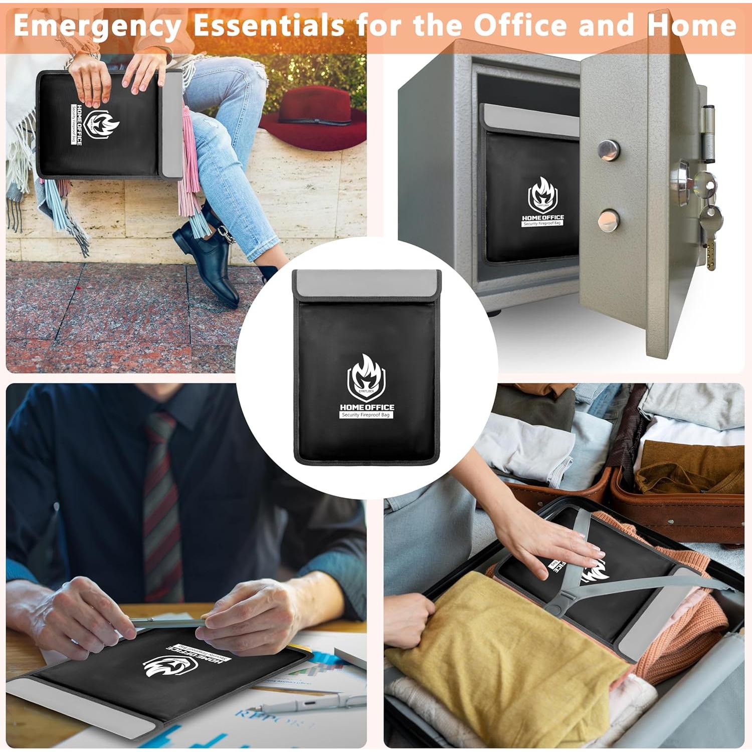 Bolsa de Documentos a Prueba de Fuego Epritliber 38x28 cm