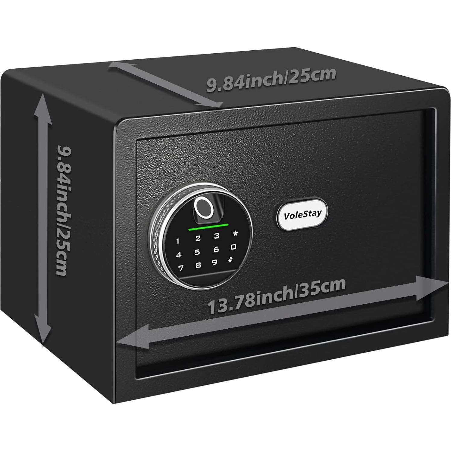 Caja Fuerte Biométrica VoleStay 0.8 Pies Cúbicos Negra