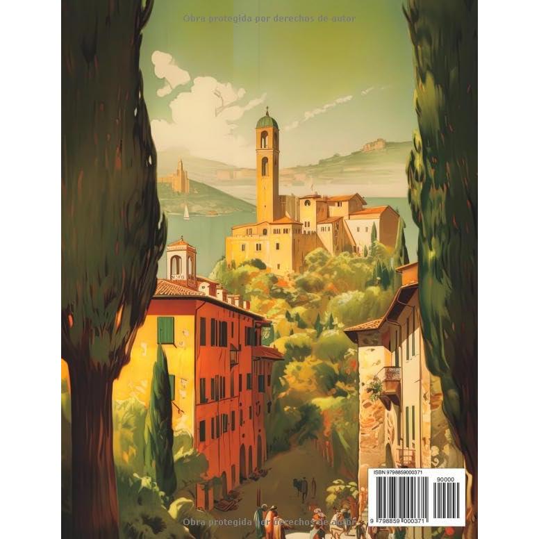 Un Libro de Colorear para Adultos con Ciudades Antiguas y Paisajes Rurales: 70 paisajes (Spanish Edition)