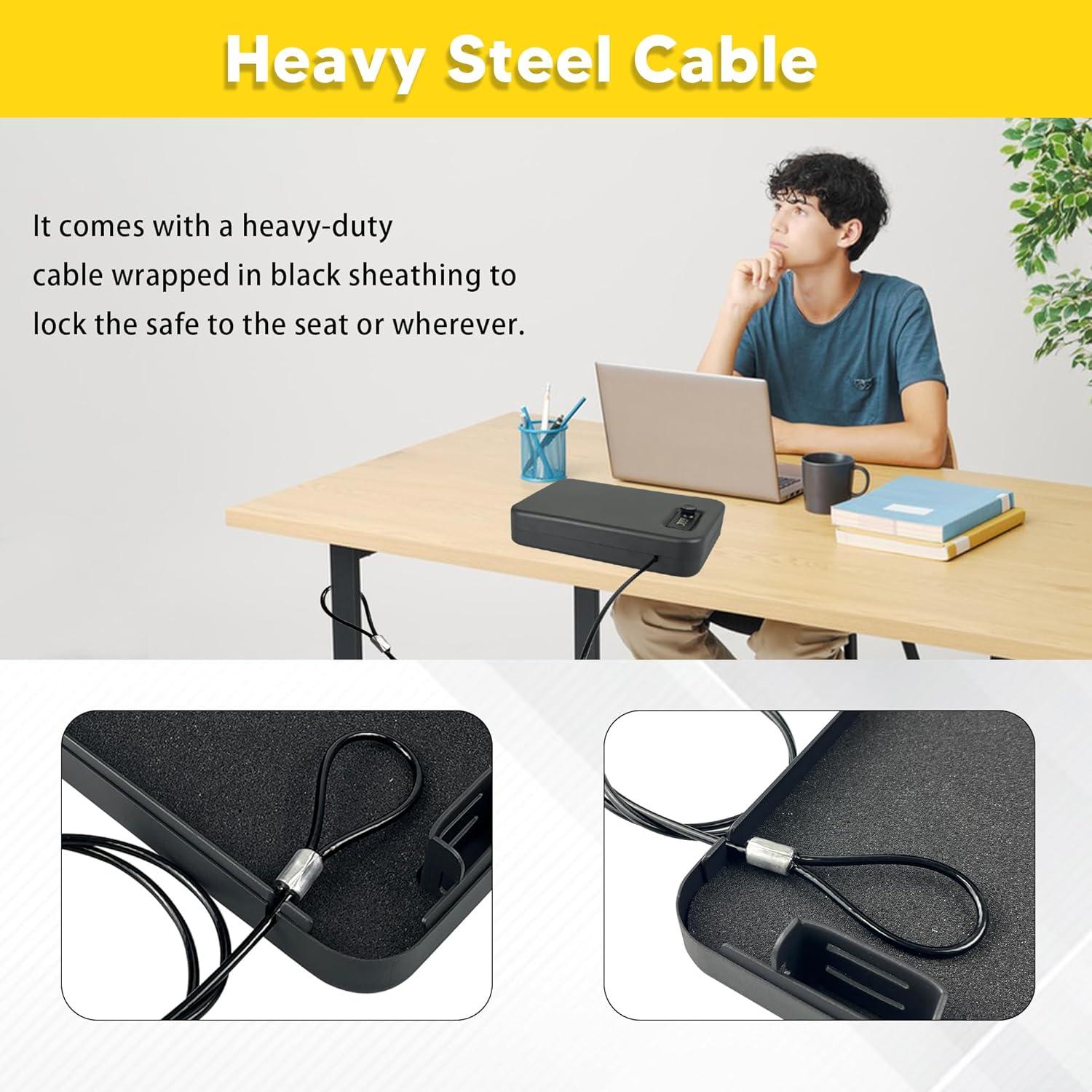 Caja Fuerte Portátil YIYITOOLS VK022 - Acero Aleado, 1.24 kg