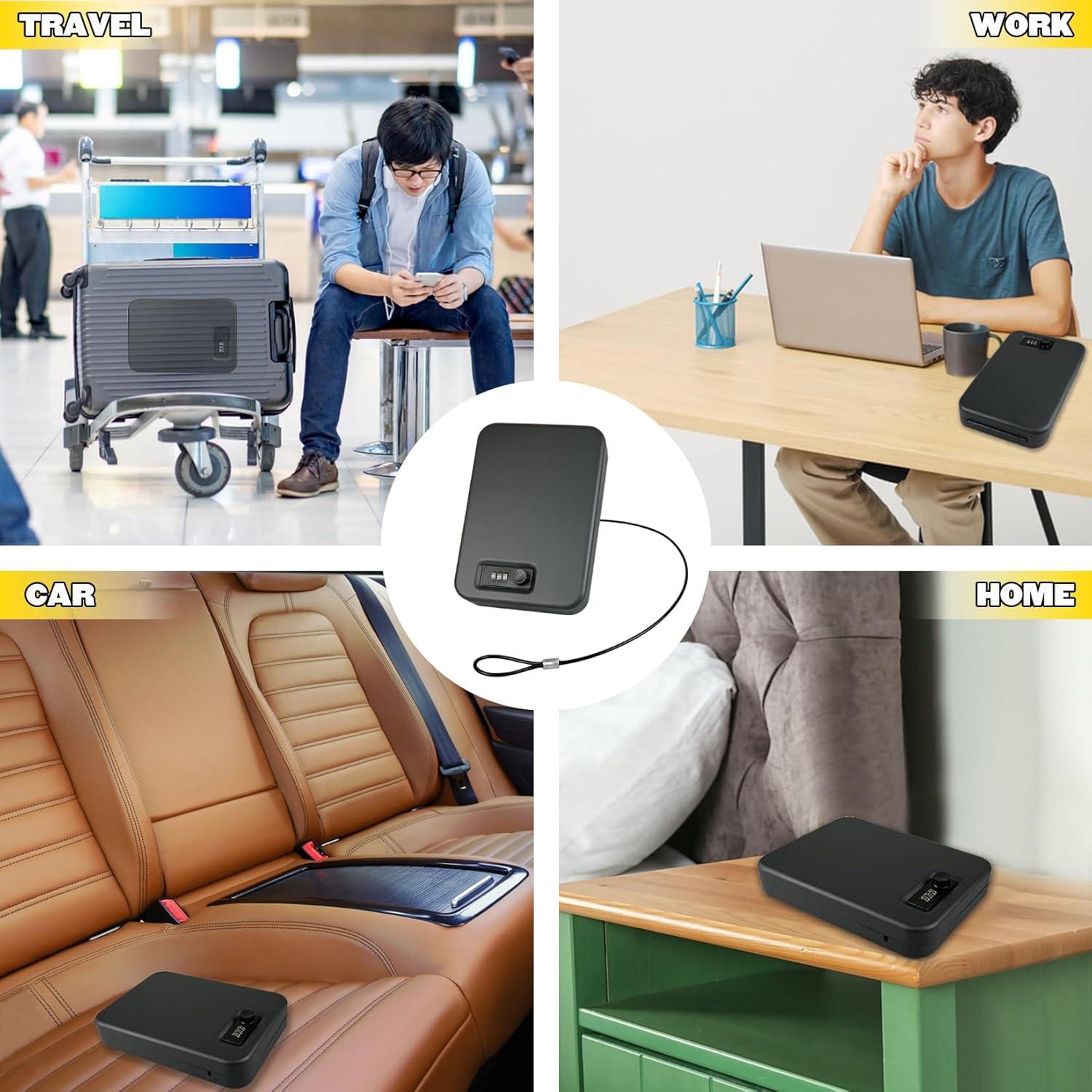 Caja Fuerte Portátil YIYITOOLS VK022 - Acero Aleado, 1.24 kg